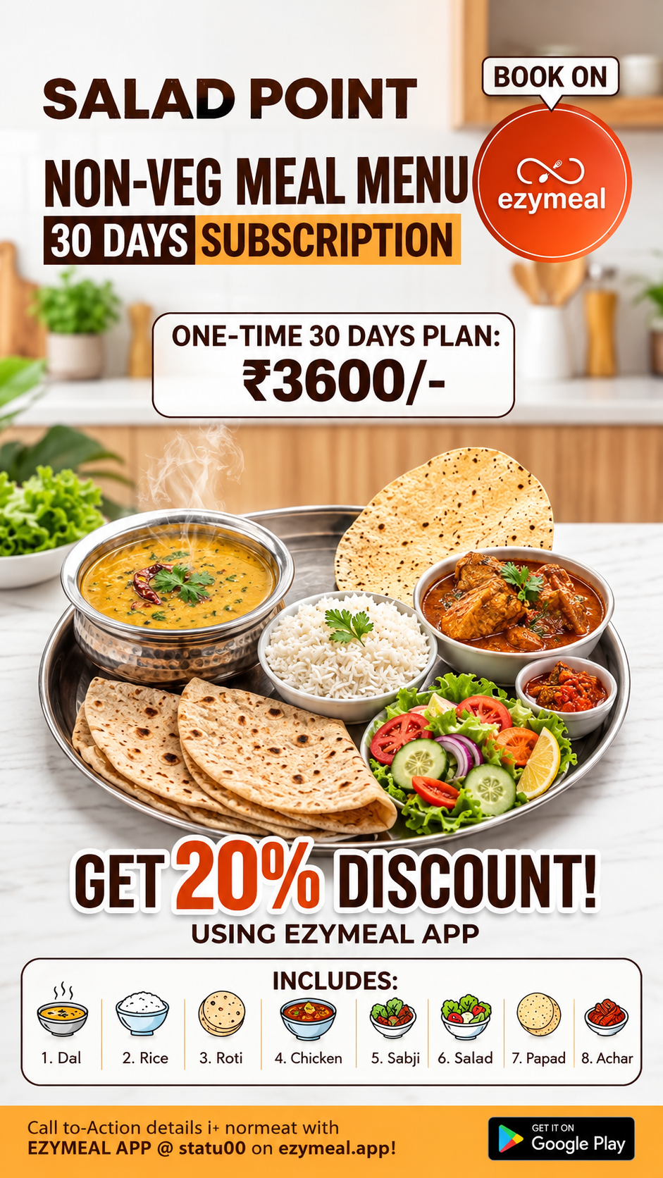 Chicken with Veg Meal (30cDays)